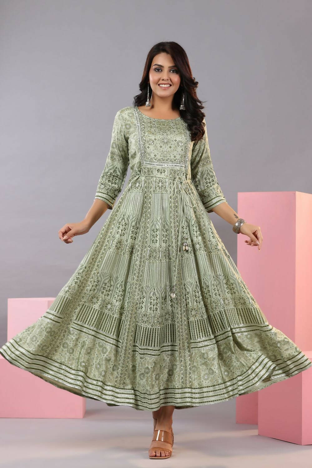 Buy Anais Maxi Dress Online - Label Ritu Kumar India Store View