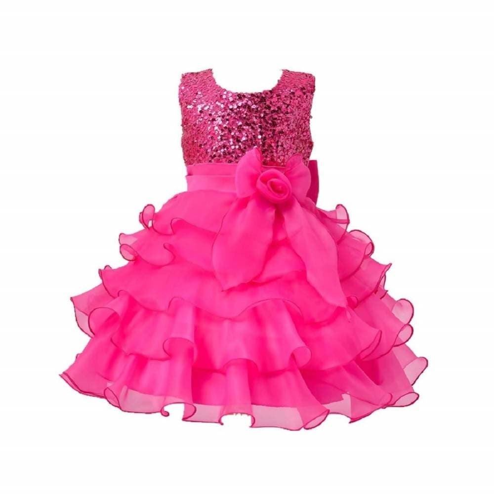 English Pink Star Party Frock – Pink Chick