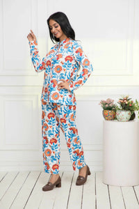 Thumbnail for Myshka Women Multi Printed Romantic Florals Co-Ords - Distacart