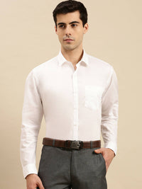 Thumbnail for Ramraj Cotton Mens Full Sleeve White Shirt Plus Size - Cool Cotton - Distacart