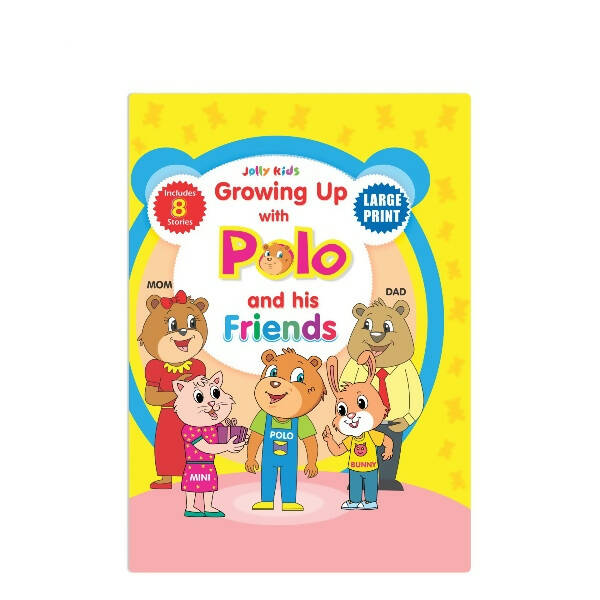 Jolly Kids Growing Up with Polo And His Friends| 8 in 1| Large Print Hardbound Character base Story Book for Kids Ages 3-8 Years - Distacart