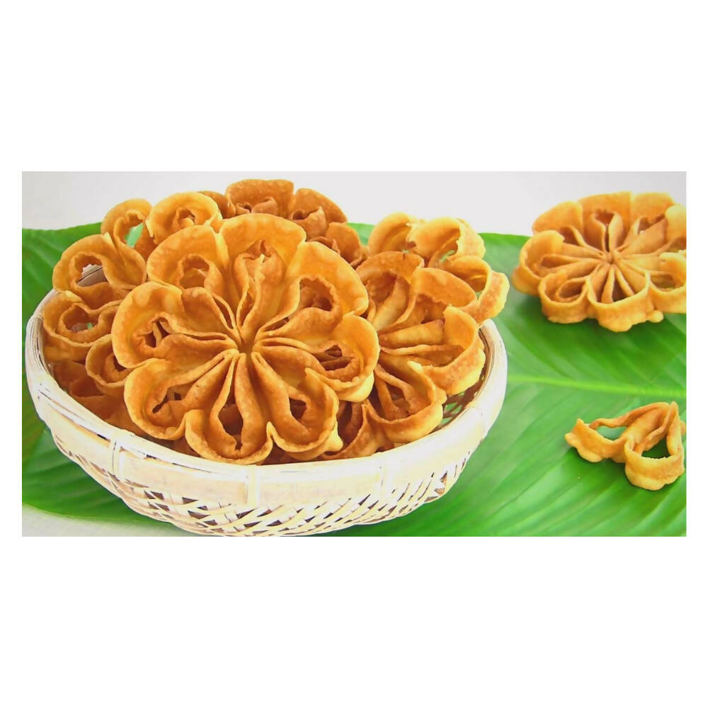 Mee Konaseema Stores Gulabi Puvvu (Rose Flower Cookie) - Distacart