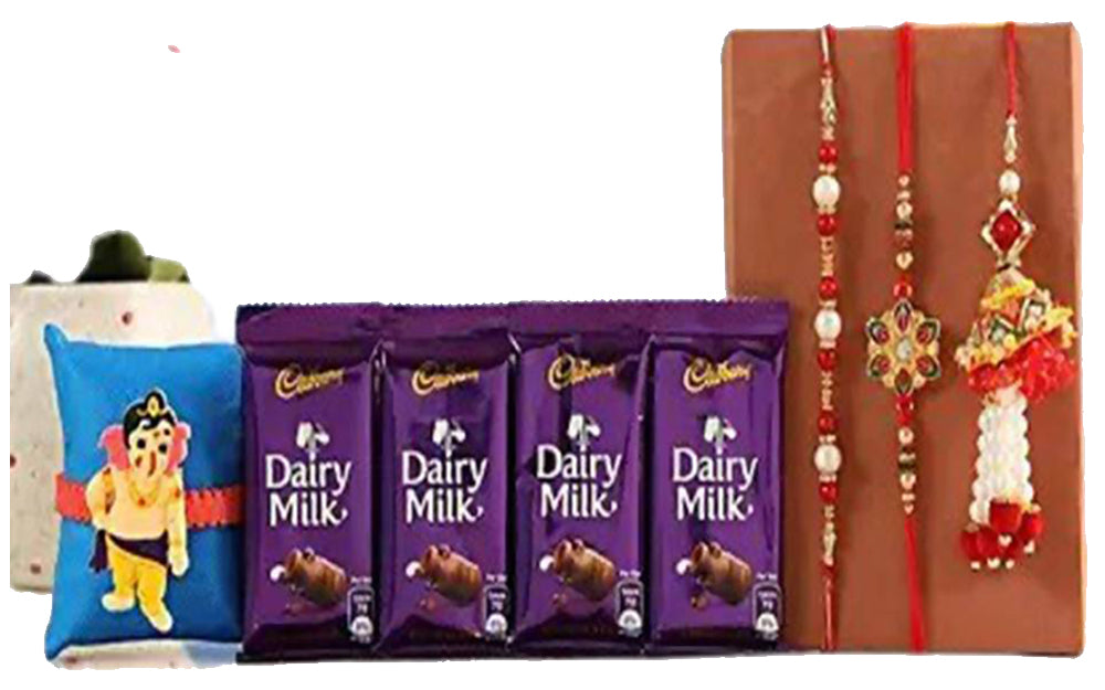 Family Rakhi Set & Dairy Milk