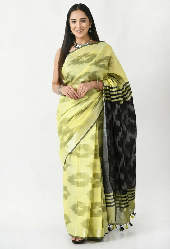 Emerald Green Zari Bhagalpuri Handloom Silk Saree - Weaver Saga's Timeless  Elegance