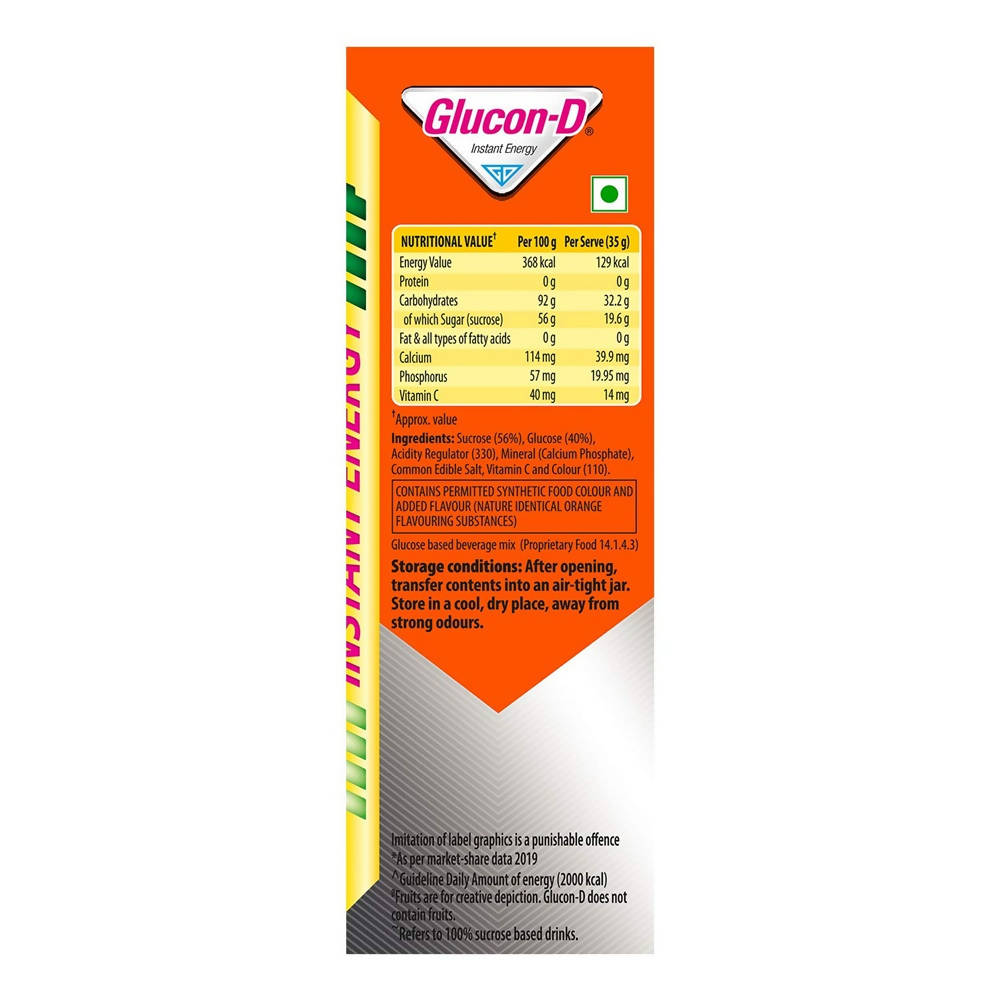 Buy Glucon-D Tangy Orange Instant Energy Drink Refill, 1 kg Online at Best  Prices | Wellness Forever