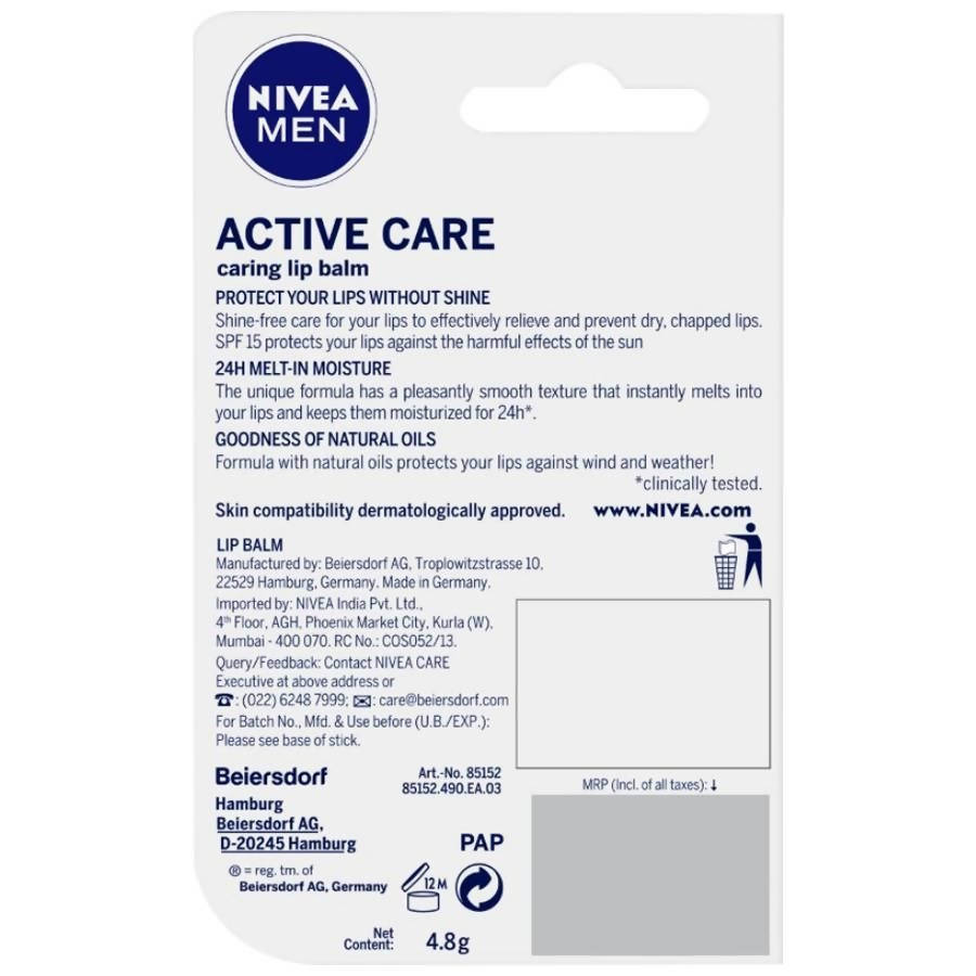 Nivea Men Active Care Lip Balm