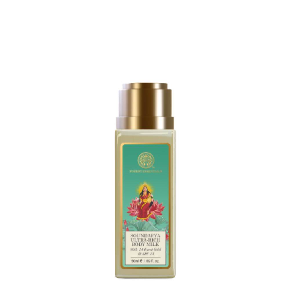 Forest Essentials Ultra Rich Body Milk Soundarya With 24K Gold & SPF25 - Distacart