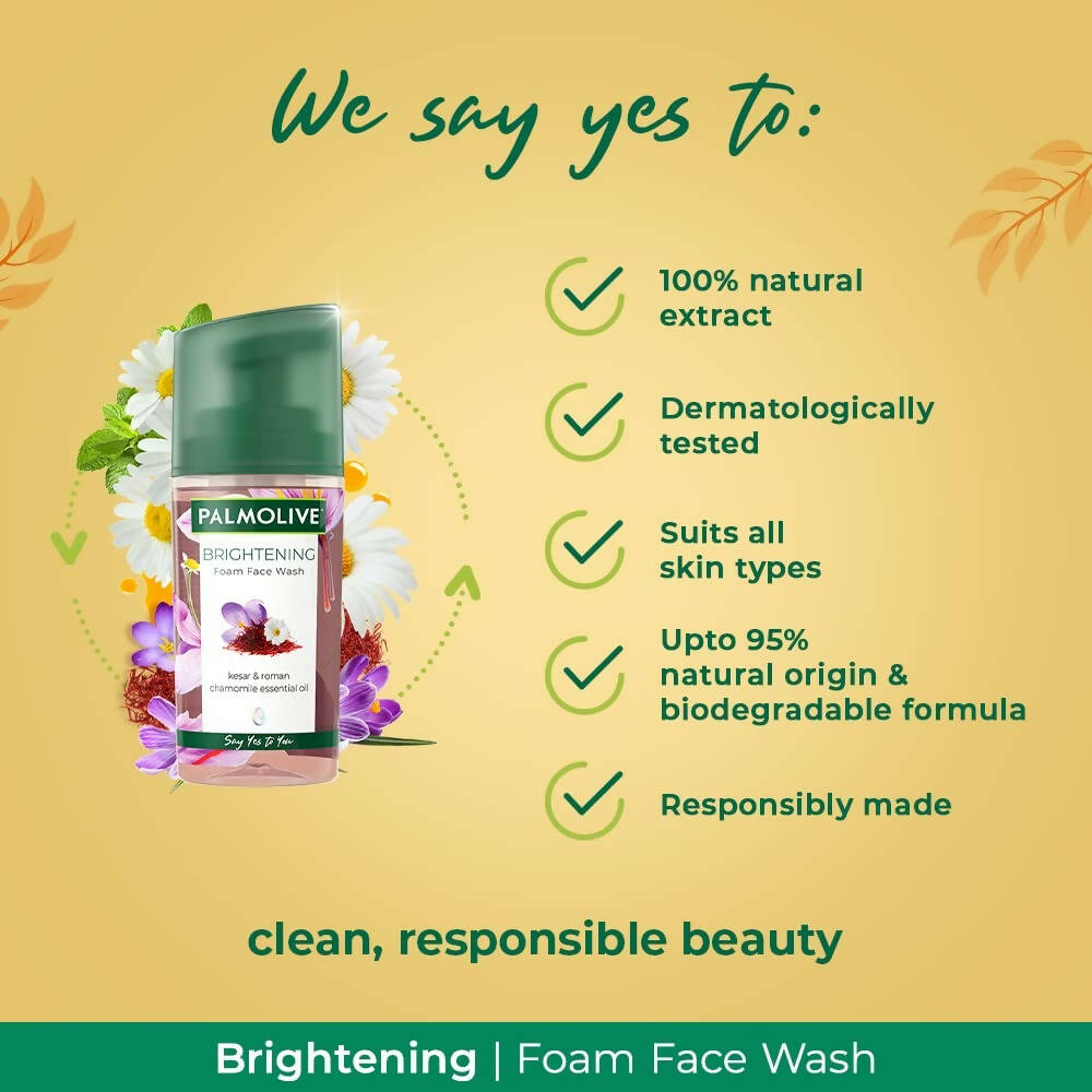 Palmolive Brightening Foam Face Wash - Distacart