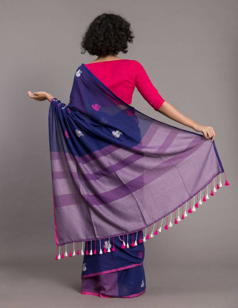 Buy Suta Colorblock Multi-Color Zari Saree online