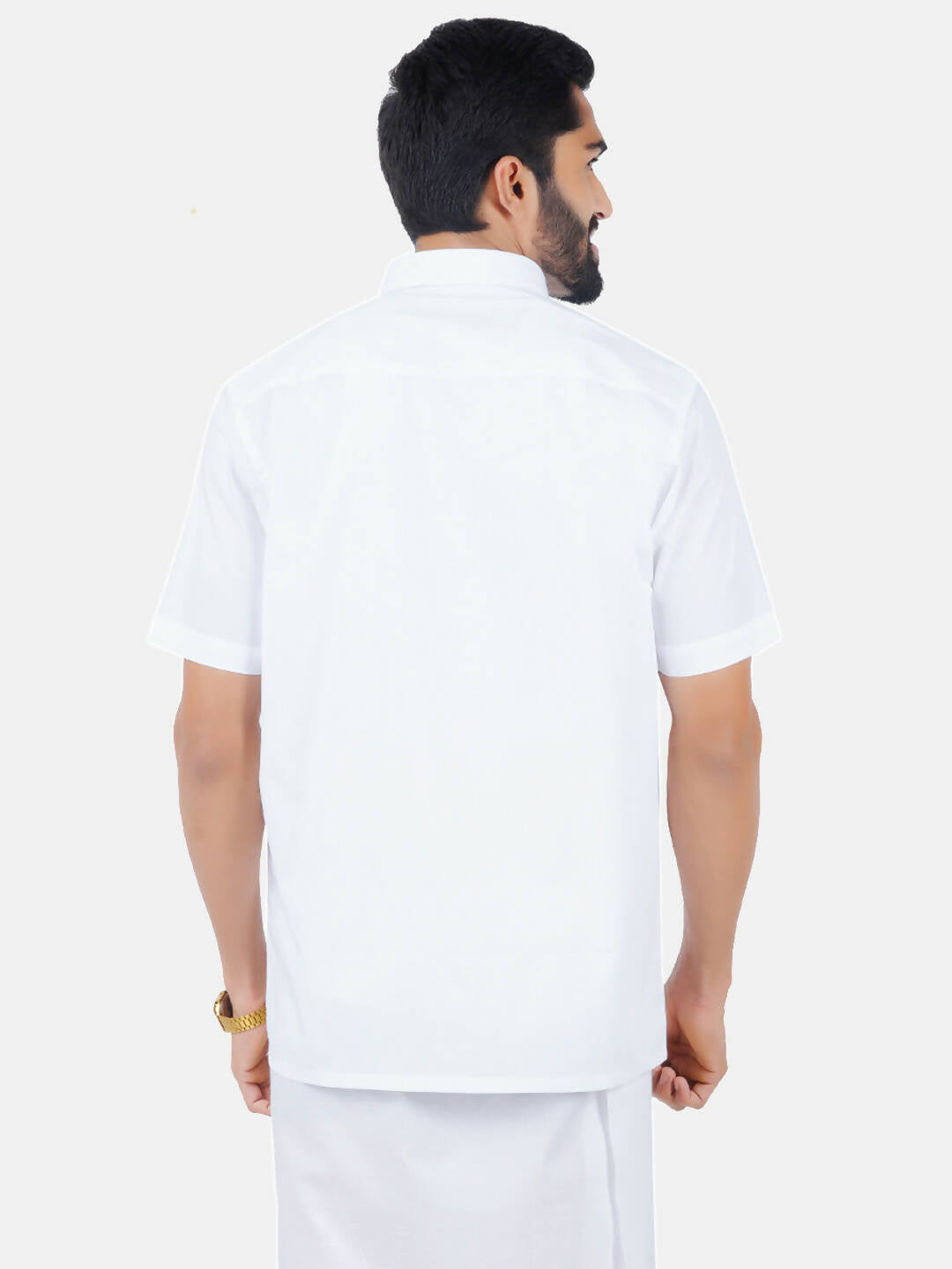 Ramraj Cotton Mens Half Sleeve Formal 100 % Cotton White Shirt - Distacart