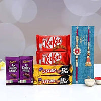 Thumbnail for Ethnic Lumba Rakhi Set and Chocolates