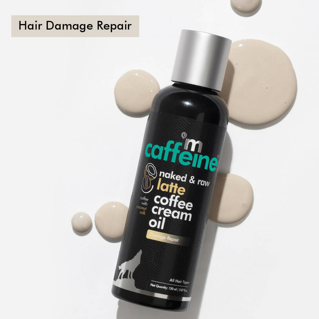 mCaffeine Naked & Raw Latte Coffee Scalp & Hair Cream Oil - Distacart