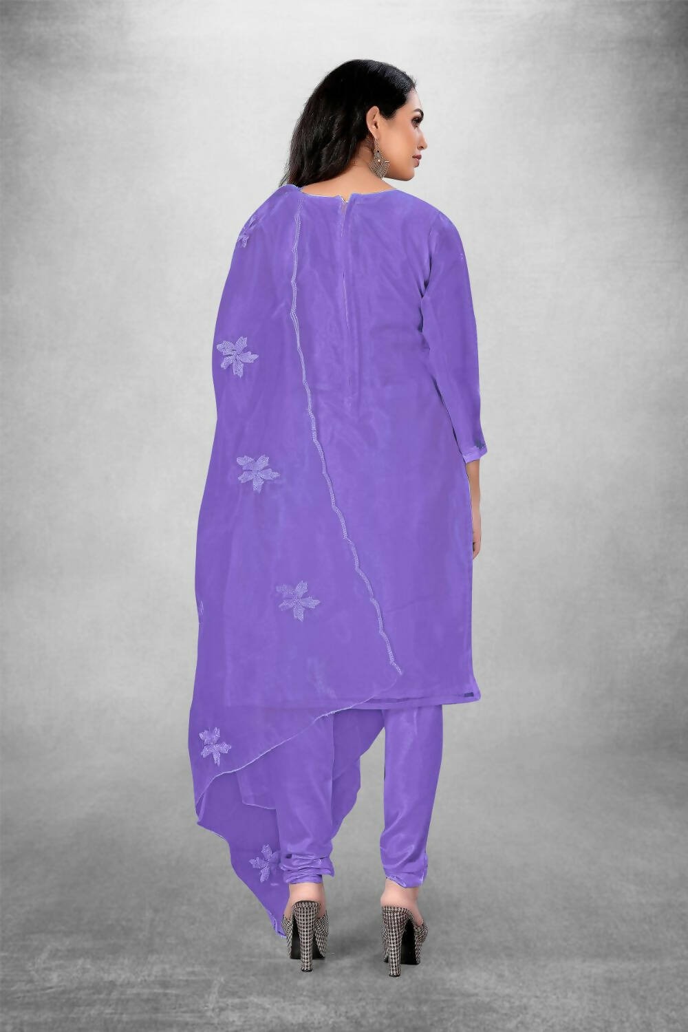 Buy online Purple Cotton Blend Unstitched Suit from Suits & Dress material  for Women by Zeepkart for ₹950 at 81% off | 2024 Limeroad.com