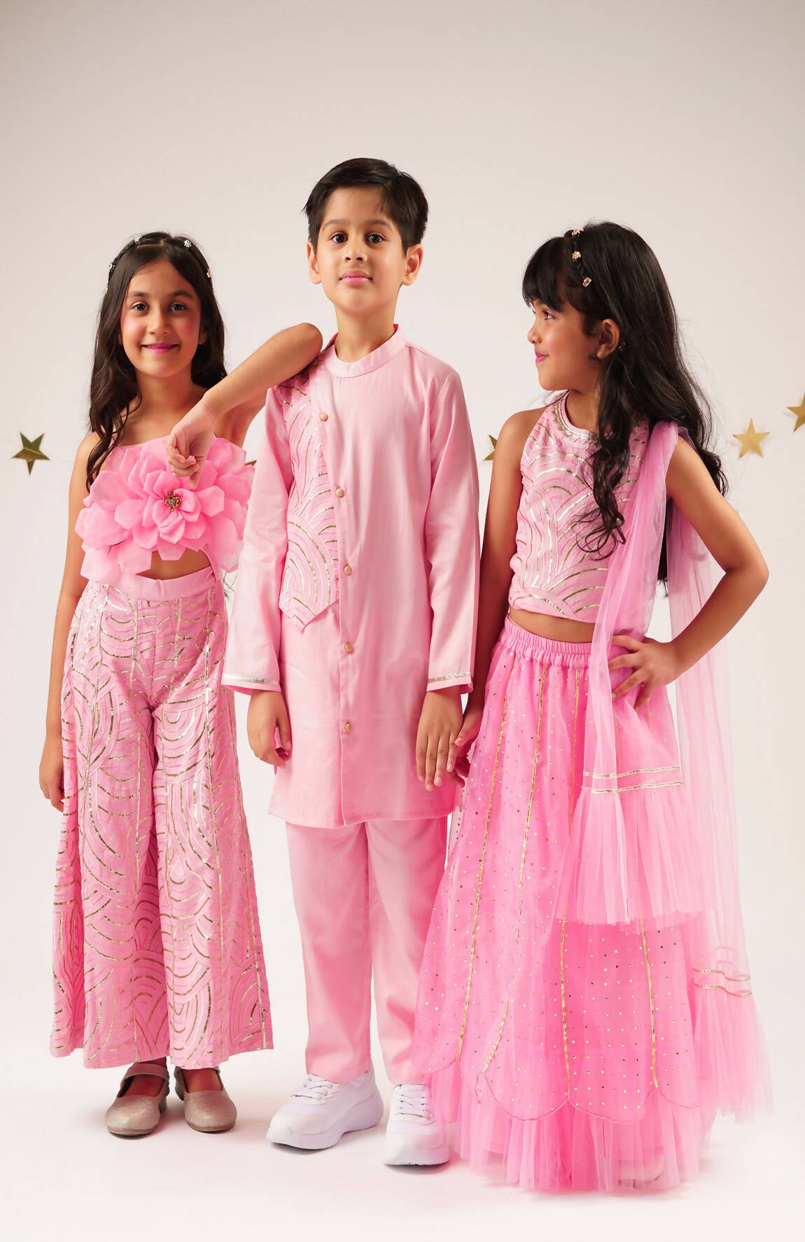 Lil Drama Bollywood Tadka Pink Jumpsuit For Girls - Distacart