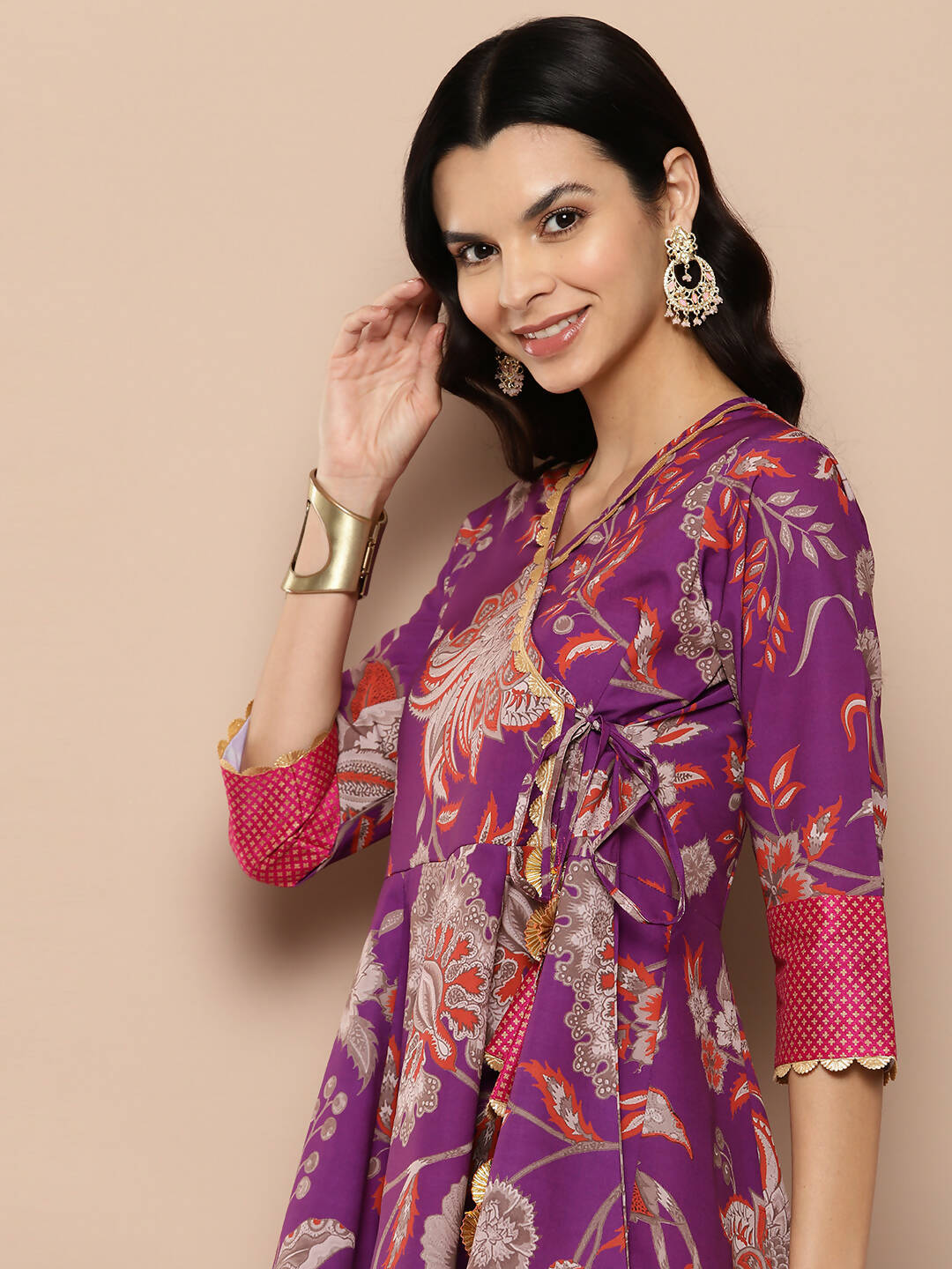 Ahalyaa Women's Traditional wear Tunic - Purple - Distacart