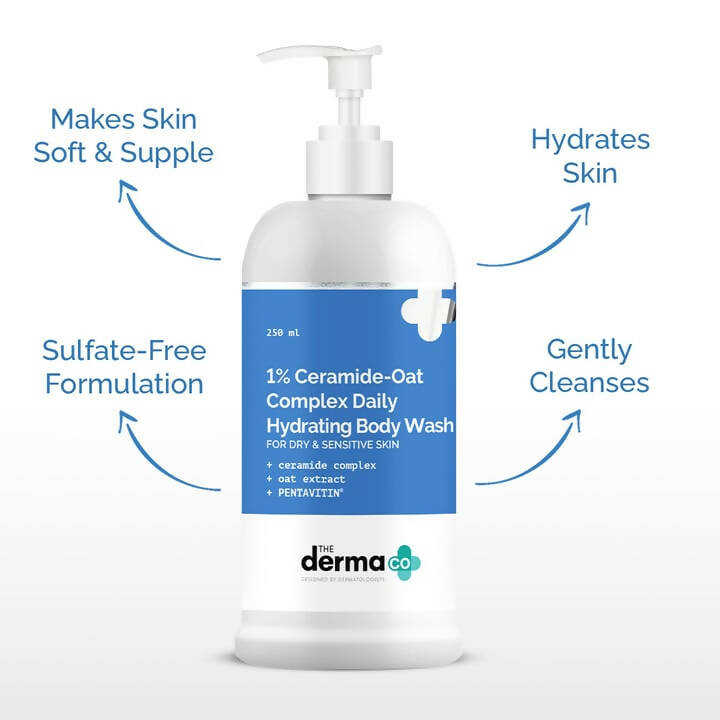 The Derma Co 1% Ceramide-Oats Complex Daily Hydrating Body Wash - Distacart