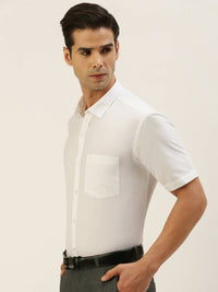 Thumbnail for Ramraj Cotton Mens Half Sleeve White Shirt Plus Size - Minister Cotton - Distacart