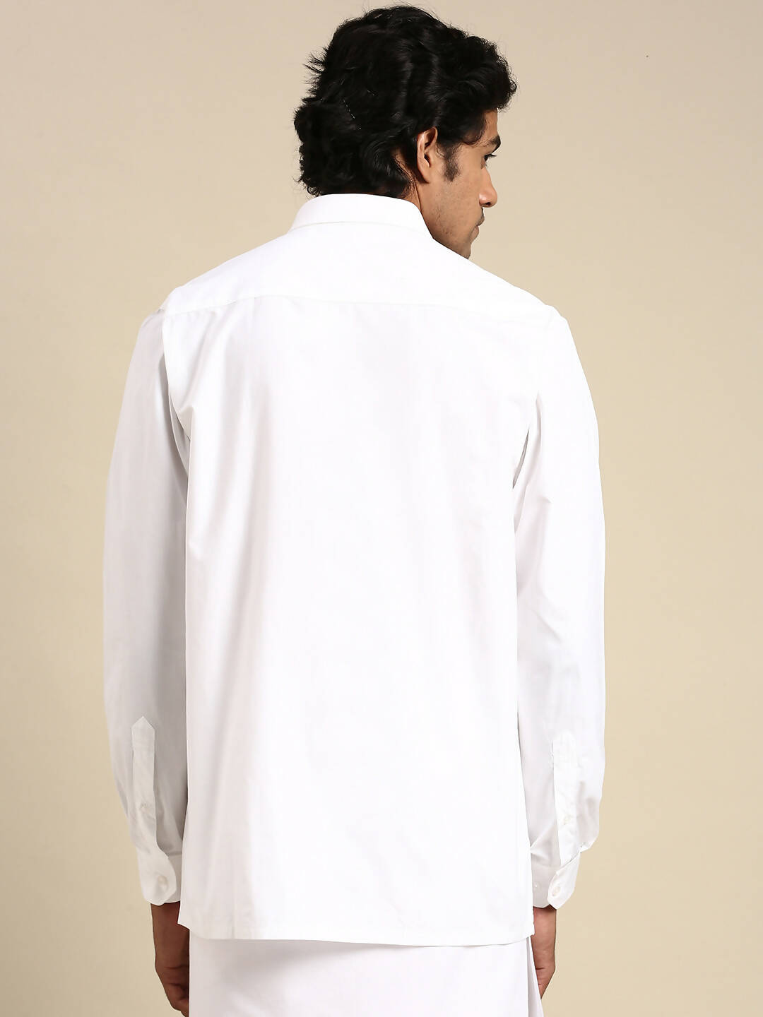 Ramraj Cotton Mens Full Sleeve White Shirt Plus Size - Pure Cotton - Distacart