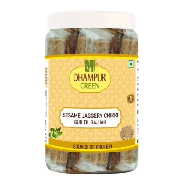 Dhampur Green Sesame Jaggery Chikki - Distacart