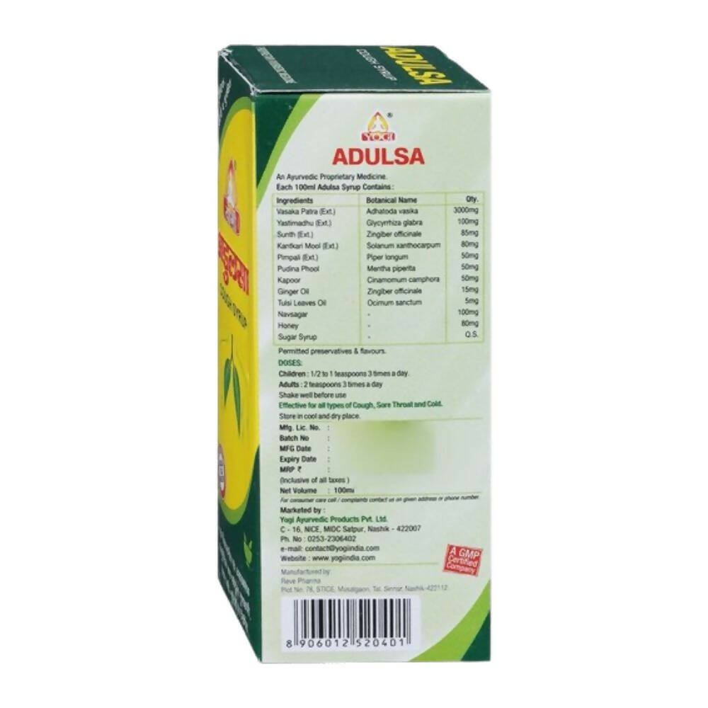 Yogi Adulsa Ayurvedic Cough Syrup - Distacart