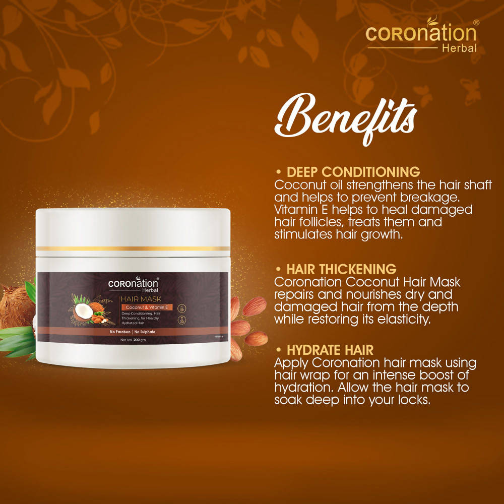 Coronation Herbal Coconut and Vitamin E Hair Mask - Distacart