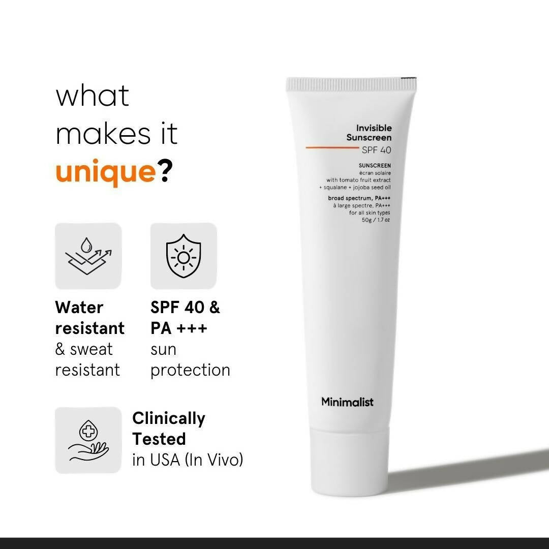 Minimalist Invisible Sunscreen SPF 40+ PA +++ - Distacart