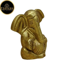 Thumbnail for Tamas Brass Ganesha Statue for Temple (Golden) - Distacart