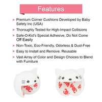 Thumbnail for Safe-O-Kid Elegant Catchy Animal Shaped Corner Guards Prevents Head Injury, White - Distacart