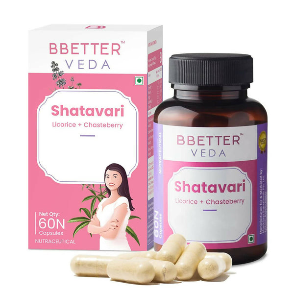 BBETTER Veda Shatavari Capsules with Licorice and Chasteberry - Distacart