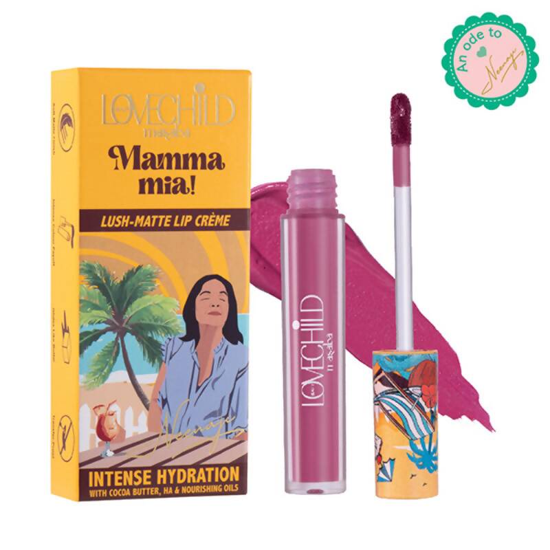 LoveChild By Masaba Gupta Mamma Mia Lush-Matte Lip Creme - Jamun Cooler - Distacart