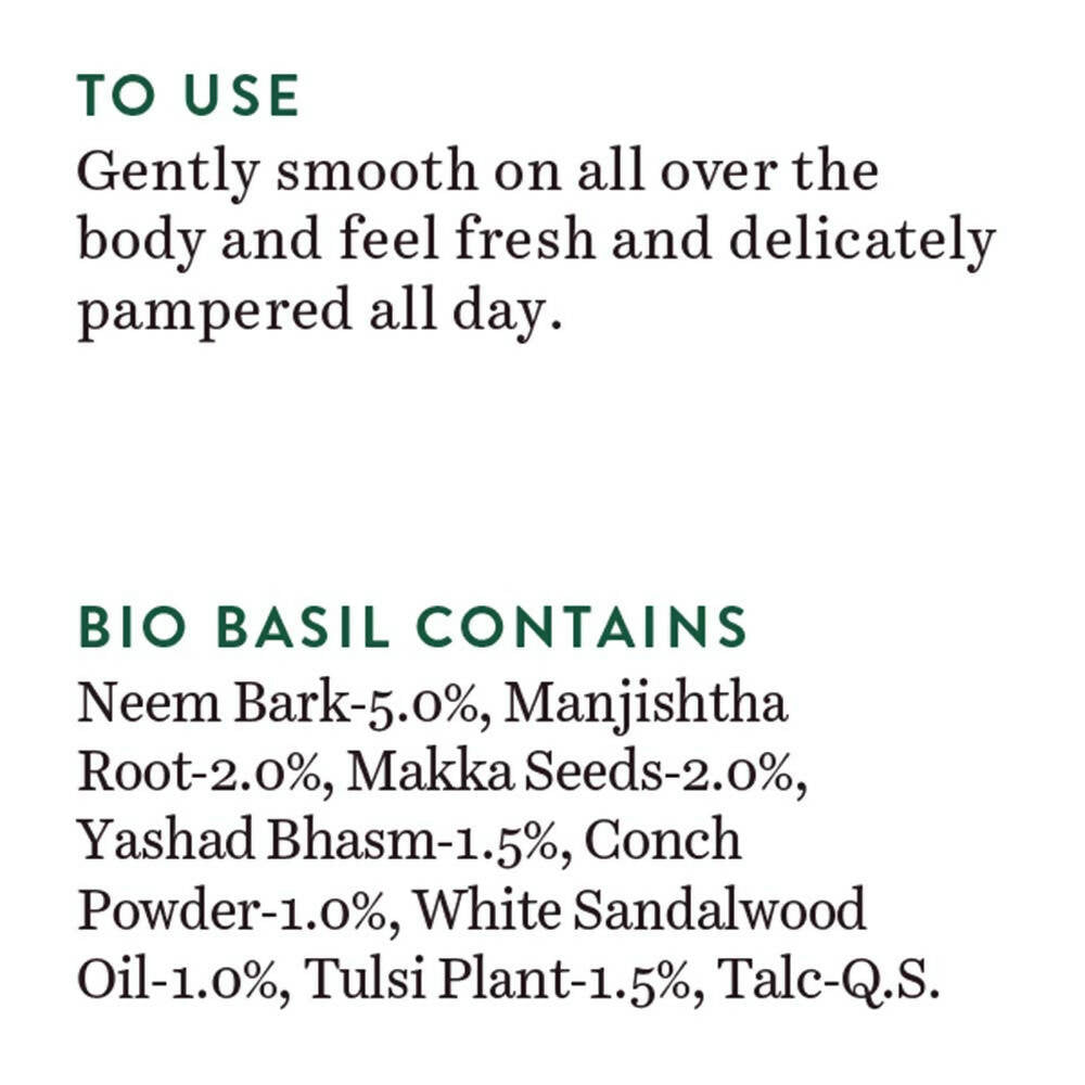 Buy Biotique Basil Sandalwood Refreshing Body Powder Online at