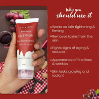 Thumbnail for Glamveda Red Wine Advance Anti Ageing Face Wash - Distacart