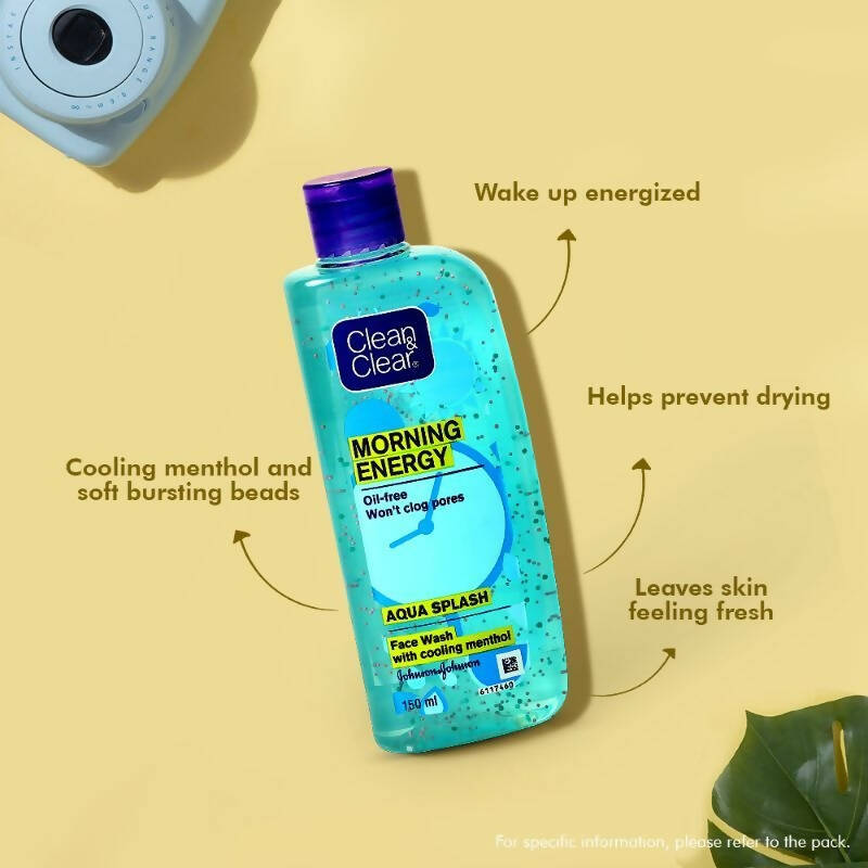 Clean & Clear Morning Energy Aqua Splash Face Wash - Distacart