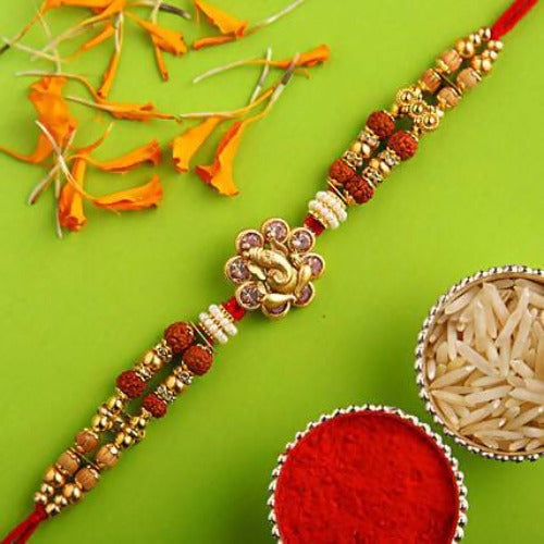 Ethnic Ganesha Rakhi and Kaju Katli