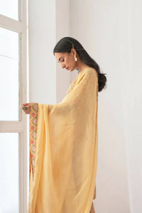 Thumbnail for Designer Stylish Yellow Muslin Stitched Suit With Dupatta - Anbazaar - Distacart