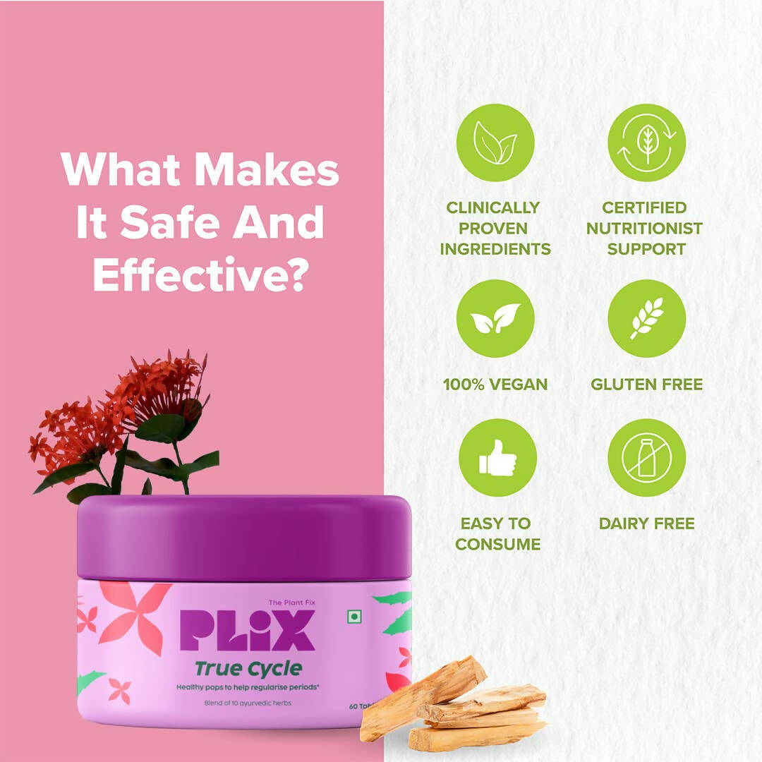 PLIX The Plant Fix Women's True Cycle Tablets - Distacart