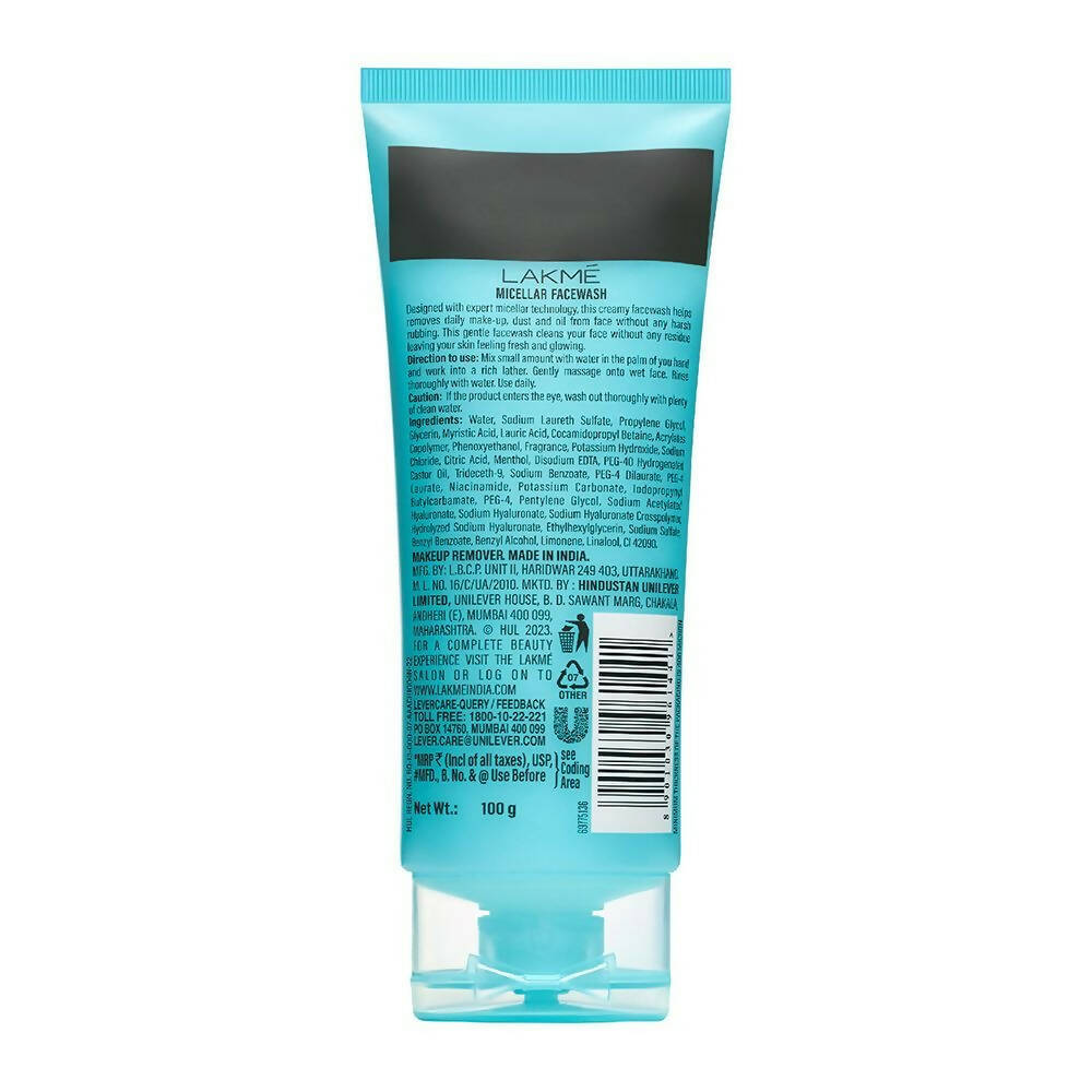 Lakme Micellar Pure Facewash For Deep Pore Cleanse - Distacart