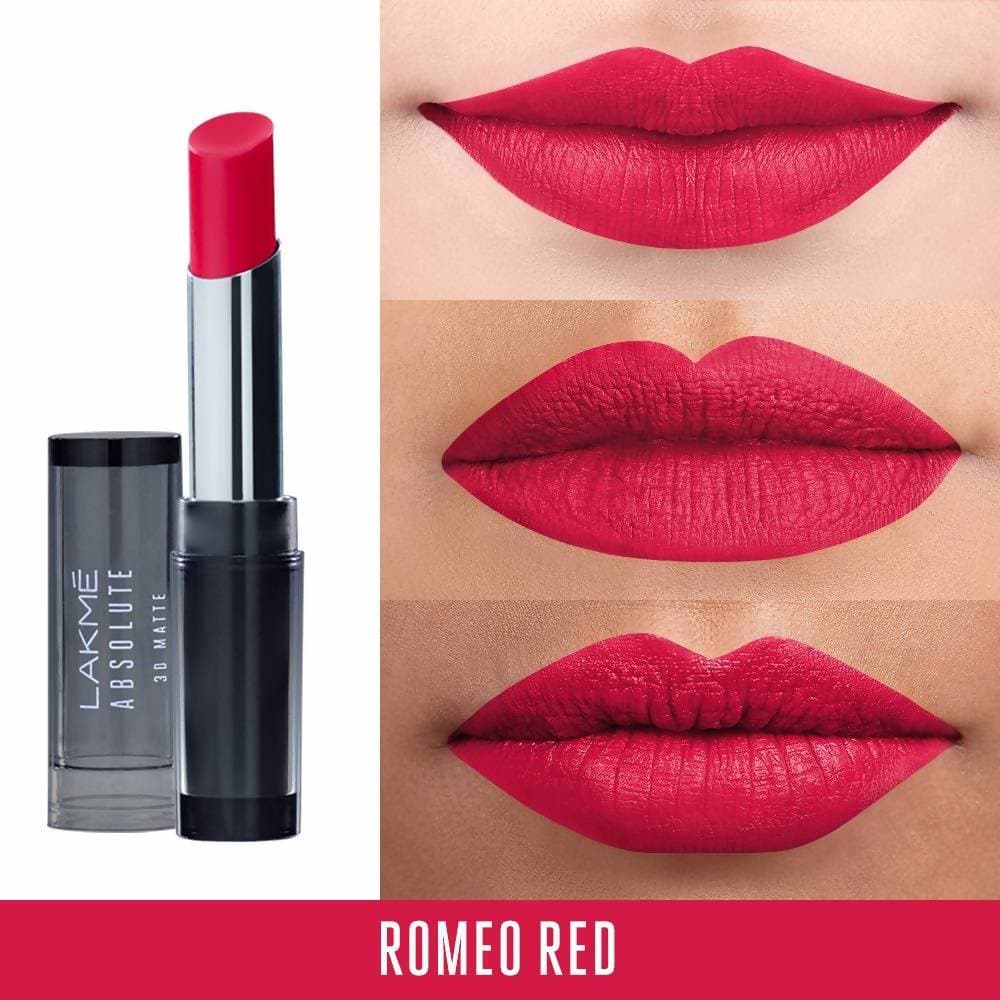 Lakme Absolute 3D matte lip color Lipstick - Romeo Red