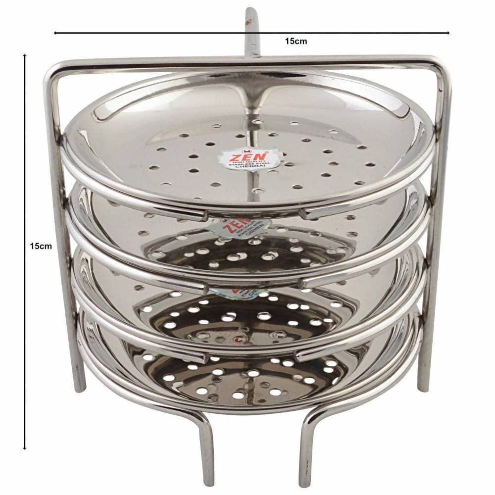 Jain Stainless Steel Small Idiappam Stand - 4 Plates