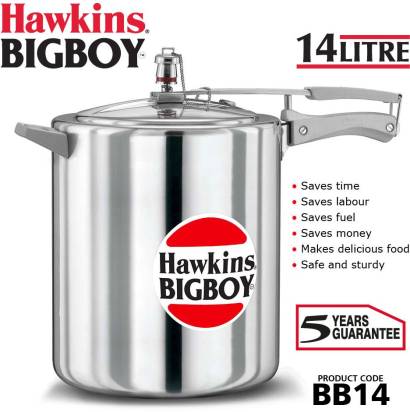 Hawkins E00 Bigboy Aluminium Pressure Cooker - 14 Litres