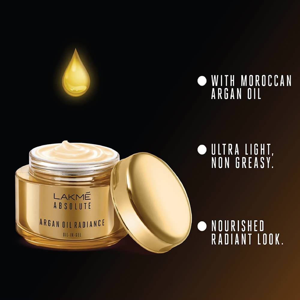 Lakme Absolute Argan Oil Radiance Oil-In-Gel - Distacart