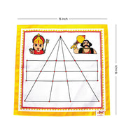 Thumbnail for Desi Toys Maa Kali Goats & Tigers/Bagh Bakri, Classic Strategy Board Game with Canvas Fabric Board, Based on Indian Mythological Story - Distacart