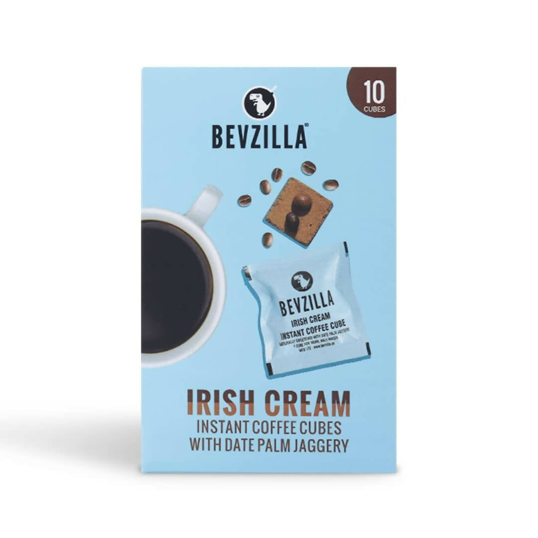 Bevzilla Instant Coffee Cubes Pack with Organic Date Palm Jaggery - Irish Cream - Distacart