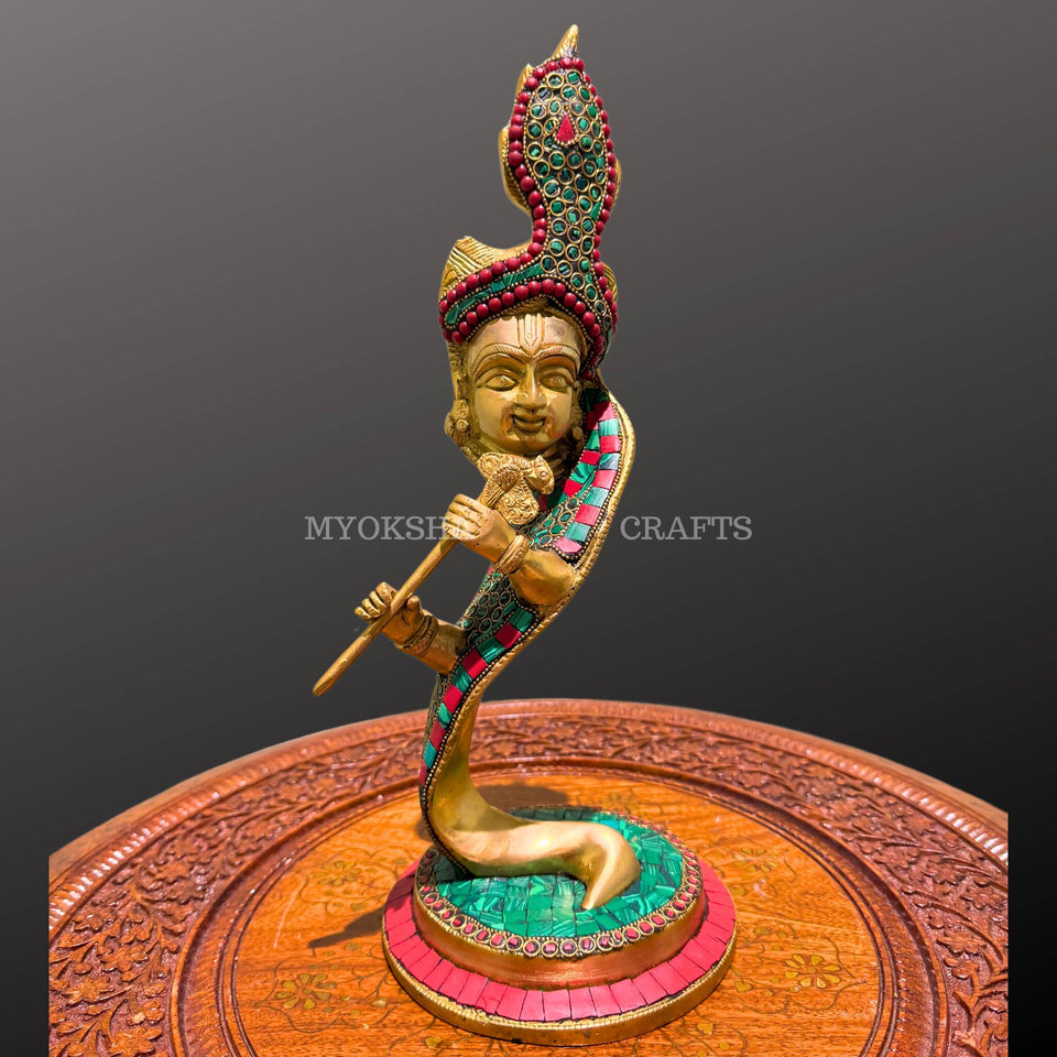 Brass Antique Krishna Idol